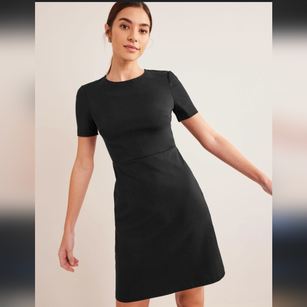 Boden Black Jersey Mini Dress